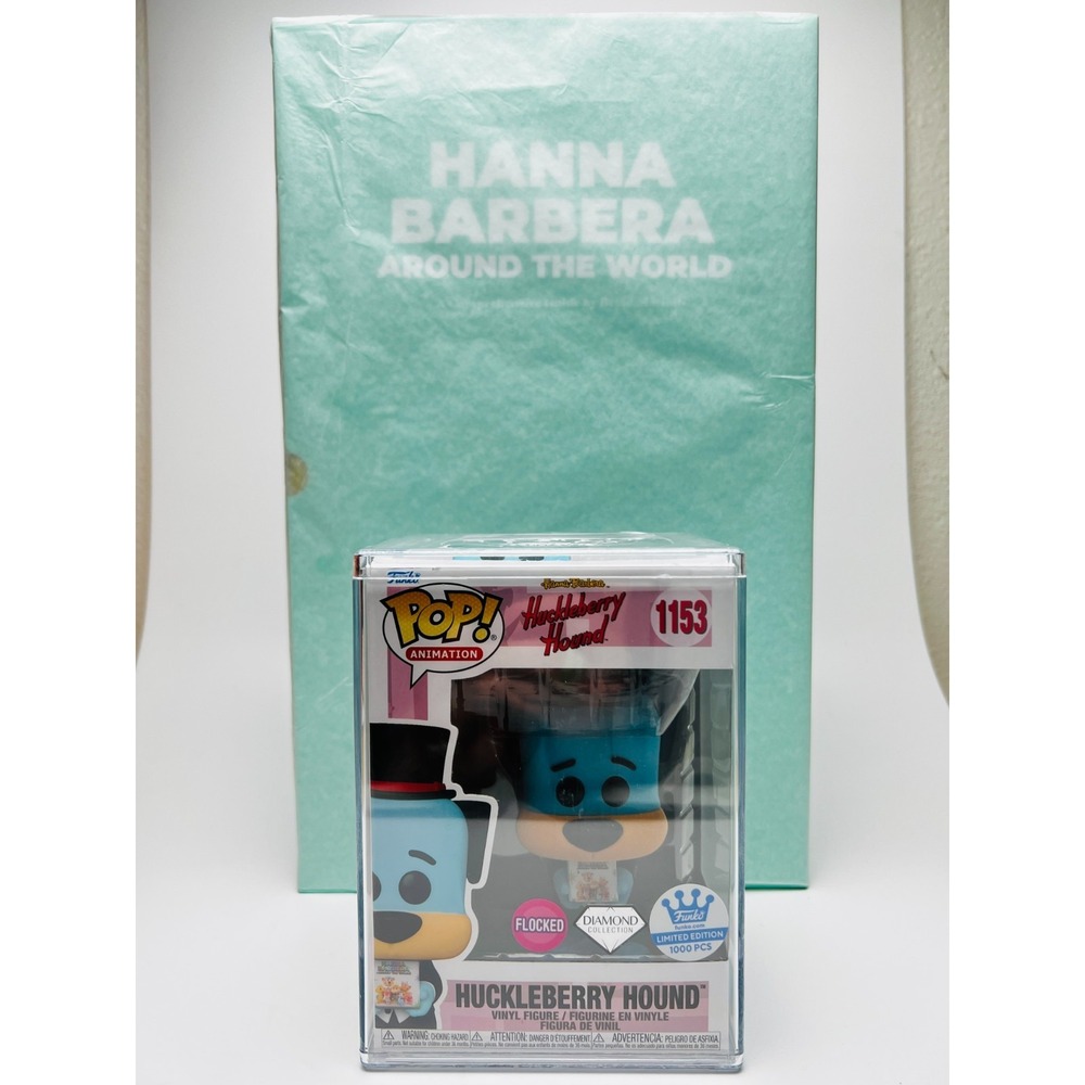 Funko Pop Diamond Flocked Huckleberry Hound LE 1000 with Around the World Book